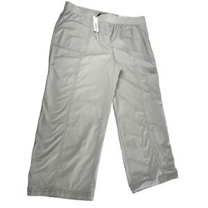 NWT Chico's Crop Pant Closet Staple Effortless Minimalist Tan Size 14